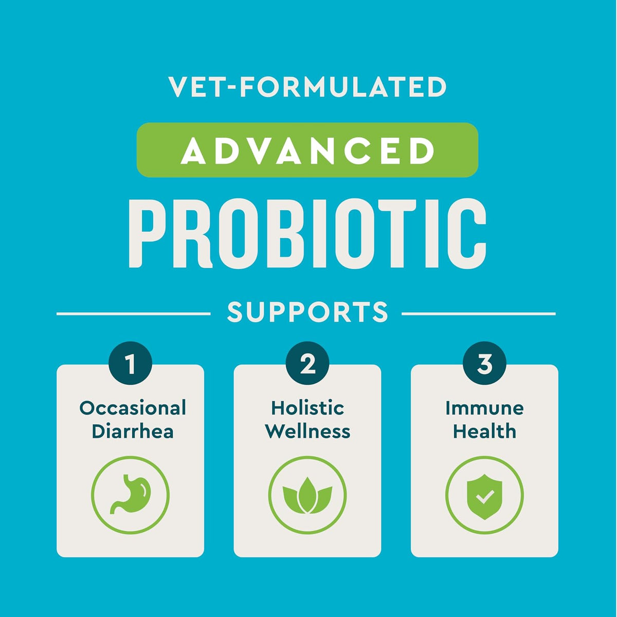 VetIQ Advanced Probiotic Supplement for Dogs, Sensitive Stomach, 60ct