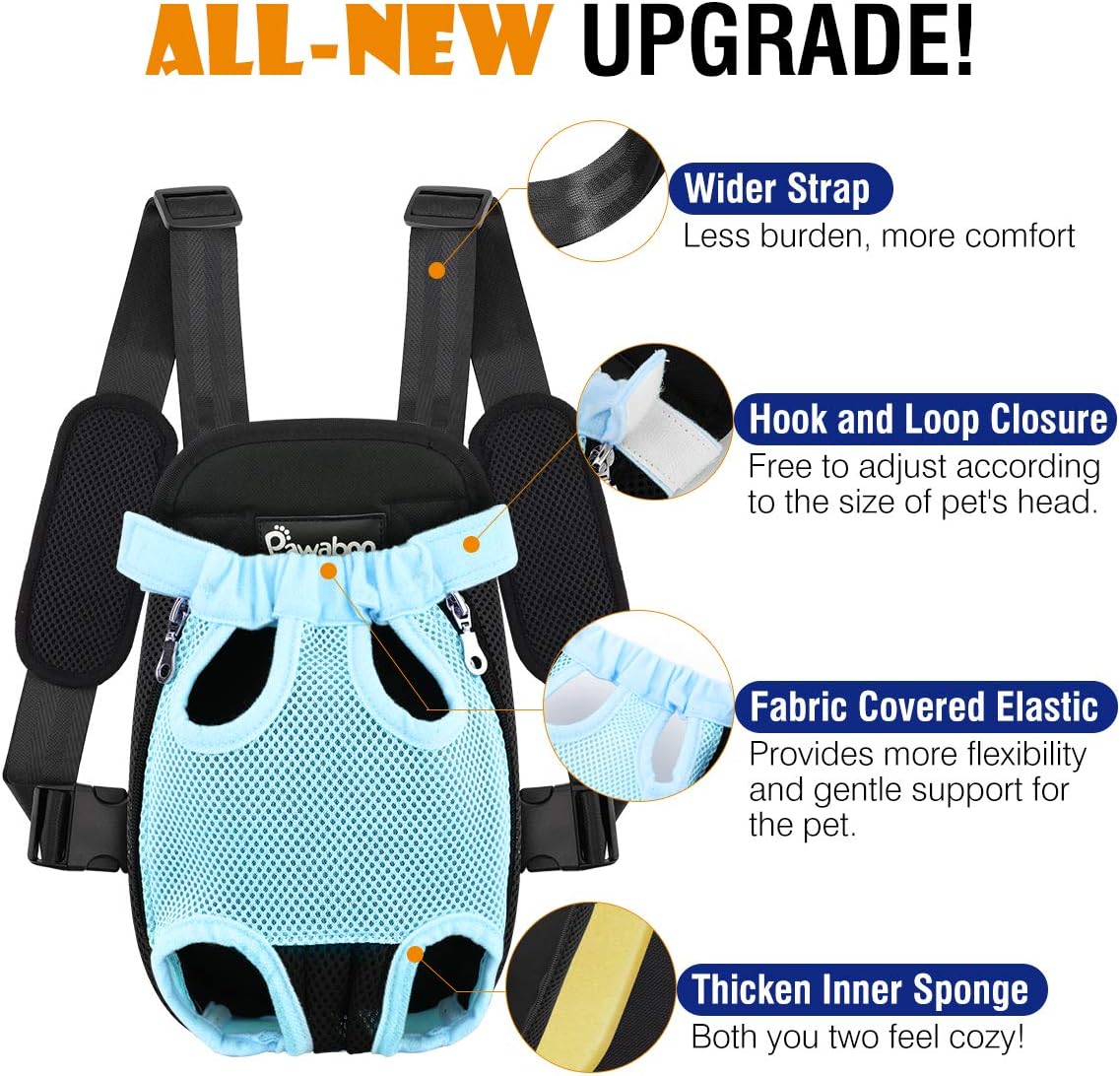 Pawaboo Pet Front Carrier Backpack for Small Medium Dogs