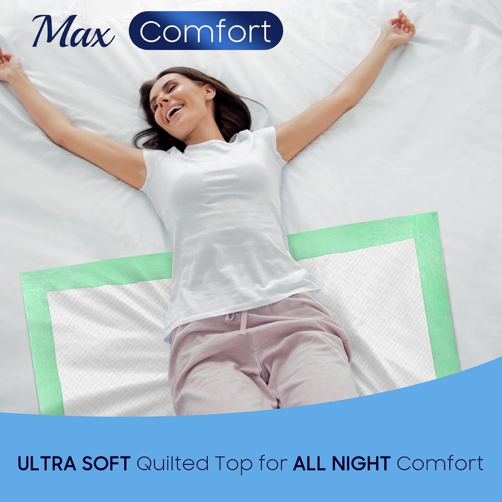 50 Ct Hospital Grade 130 Gram 36” x 36” Max Absorbency Disposable Underpads | Leakproof Quick Drying XXXL Bed Pads Disposable for Adults, Kids, Pets Incontinence Pads, Pee Pads
