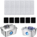 PETIMI Accessories Set (Replacement Filter & Water Pump Sponge) for Pet Water Fountain- 6 pcs Packed Filters and 6 pcs Packed Sponges, Fits PETIMI 2 Gallons and 3 Gallons Pet Fountain Series