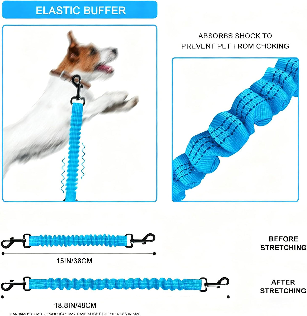 Dog Seat Belt for Bike Basket, Shock Absorbing Lead Bicycle Safety Leash