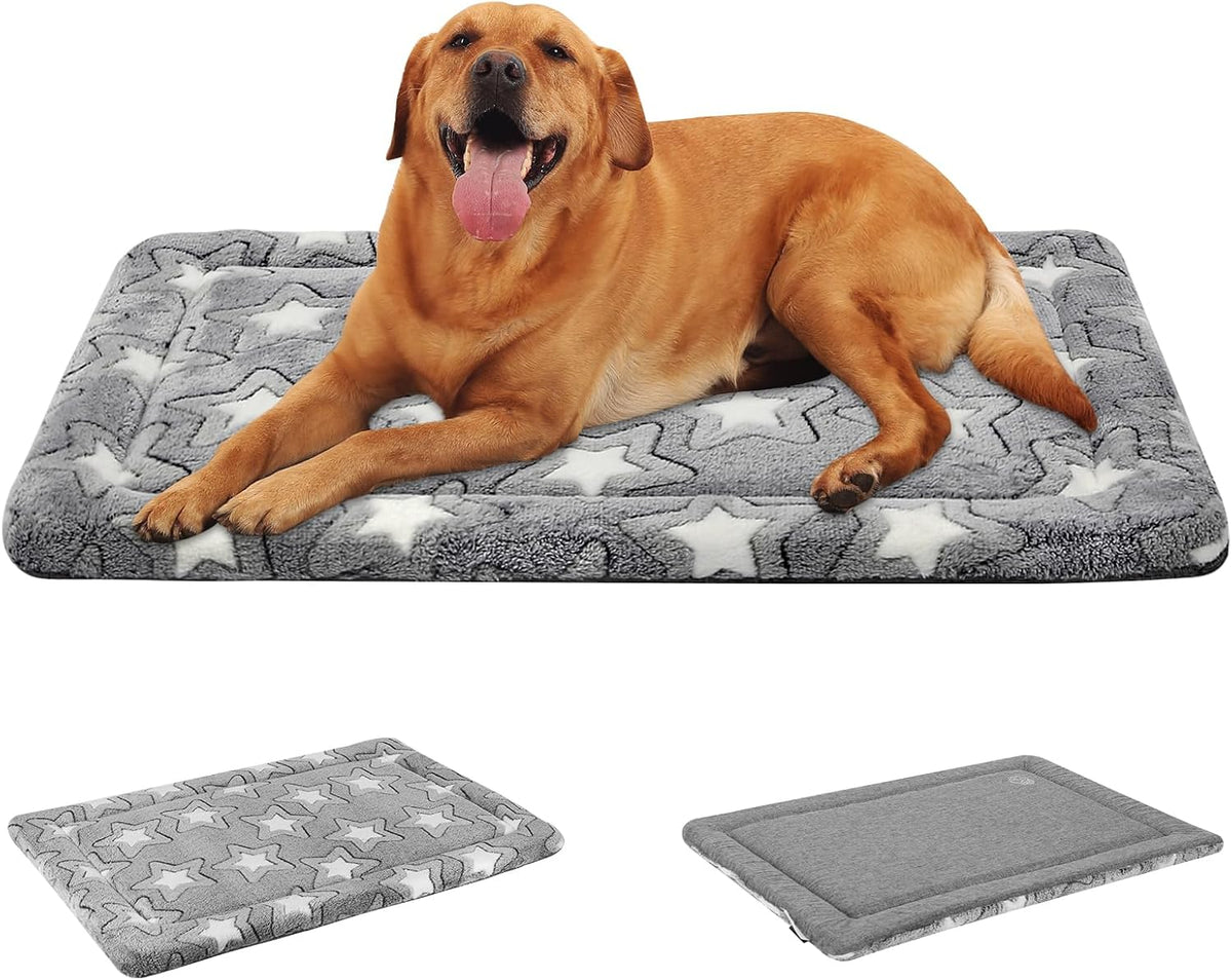 EMPSIGN Dog Crate Pad for 42"x28" Dog Crate, Star Pattern/Grey