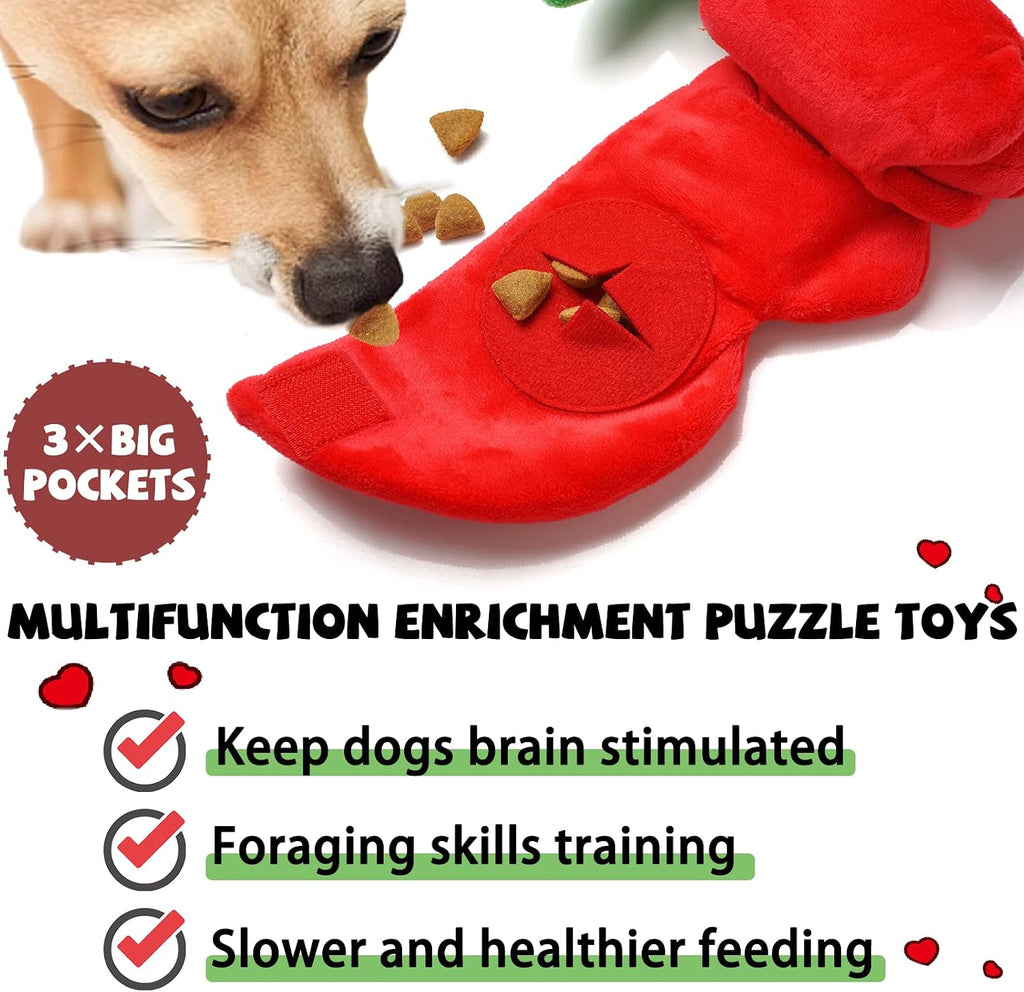 lilfrd Rose Valentines Day Dog Toy, Squeaky Crinkle Puzzle Gift for Dogs | Valentine Gift, Interactive Play, Suitable for Small Medium Large Dogs, Birthday Gift