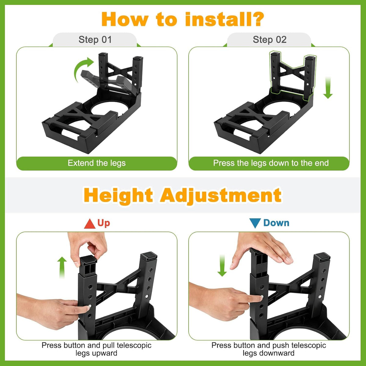 4-in-1 Elevated Dog Bowl Stand with Slow Feeder, 5 Adjustable Heights