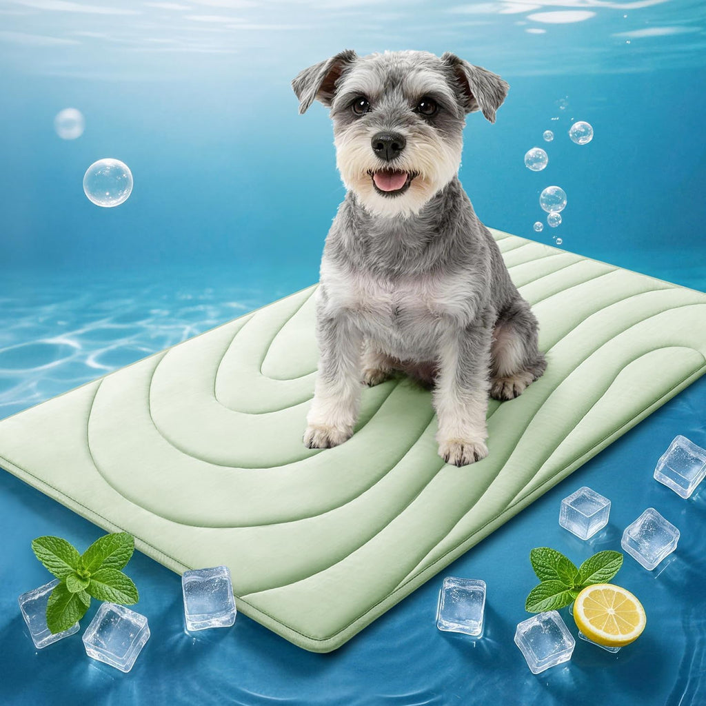 Cooling Mat for Dogs, 36"x23" Self-Cooling Dog Bed, Small & Medium, Green