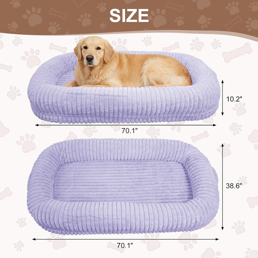 Human Dog Bed for Adult,Large Human Size Dog Bed 70"x38"x10"