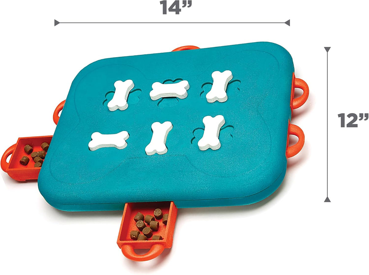 Outward Hound Nina Ottosson Dog Casino Dog Toy Treat Puzzle, 14" | Level 3 Advanced, 6 Hidden Treat Compartments, Holds 1-1/2 Cups, Wet or Dry Food, Interactive Enrichment, Dogs & Puppies