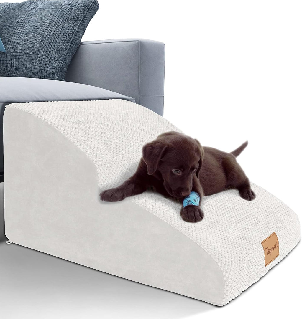 Topmart High Density Extended Foam Dog Ramp&Steps 2 Tiers,11.8" High