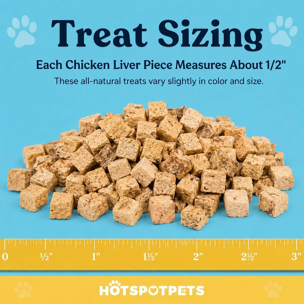 hotspot pets Freeze Dried Chicken Liver Treats for Cats & Dogs -1LB Big Bag~300pcs -Made in USA- Single Ingredient All Natural, Grain-Free - Perfect for Training, Food Topper or Snack