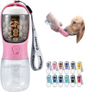 Cibaabo Dog Water Bottle Portable with Food Container & Filter for Travel | Feeding & Hydration | Travel Puppy Water Bowl | Portable Pet Dispenser | Girl Dog Accessories | for Hiking Camping Beach 