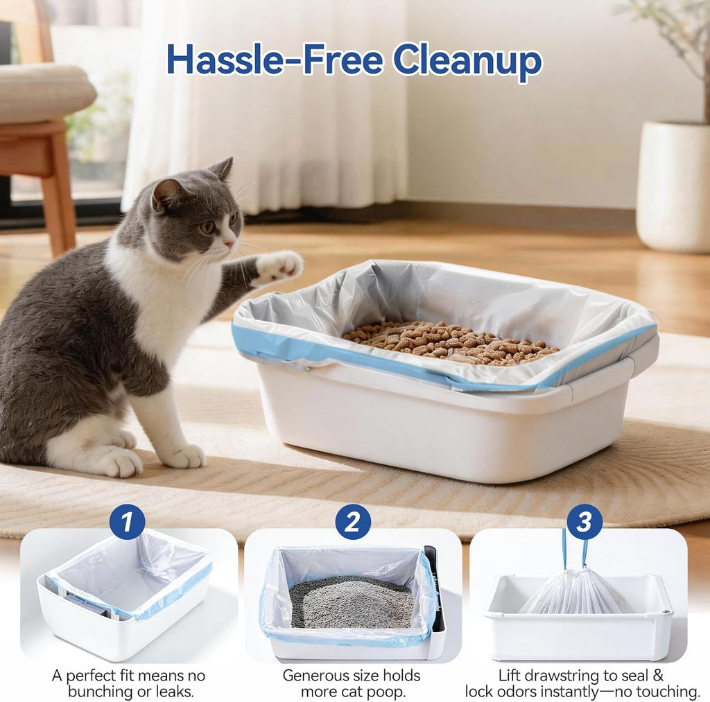 Automatic Litter Box Bags for Cmg Fmo Fstg Paru, Pre-Separated 180 PCS