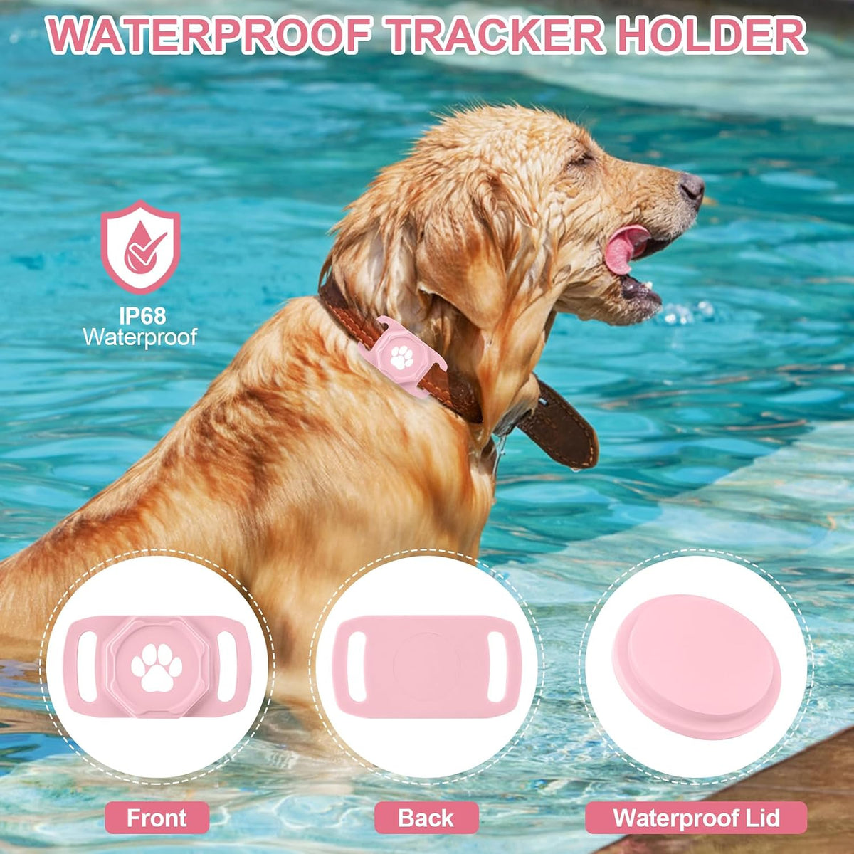 Smart Pet Tracker for Collar - Dog Tracker Pet Location Tracker with Holder