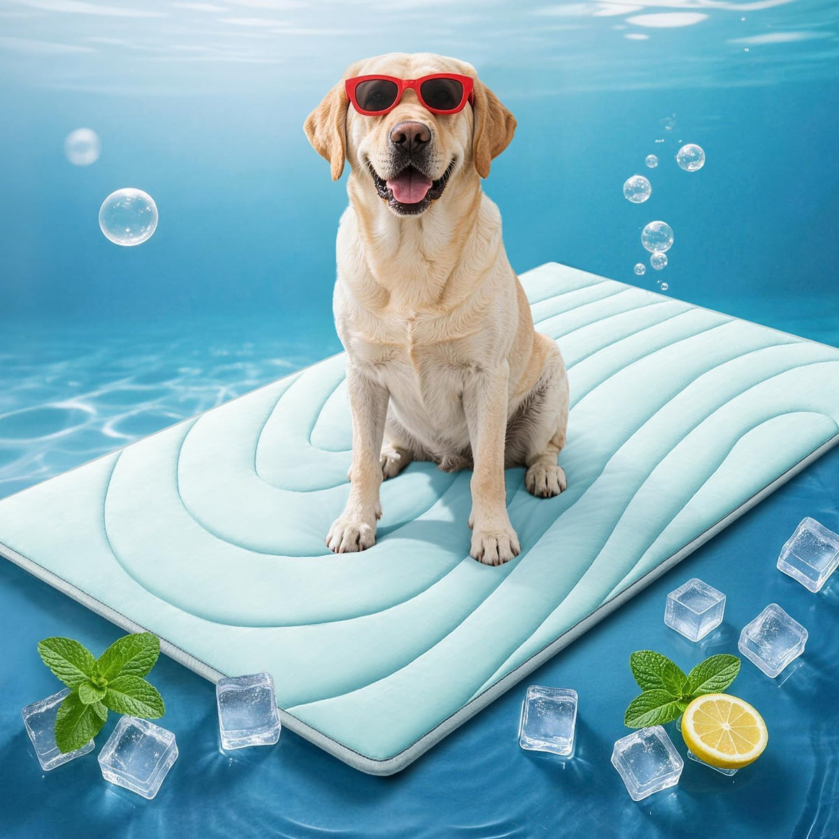 Cooling Mat for Dogs, 59" x 40" Washable Pet Cooling Pad, X-Large Dogs