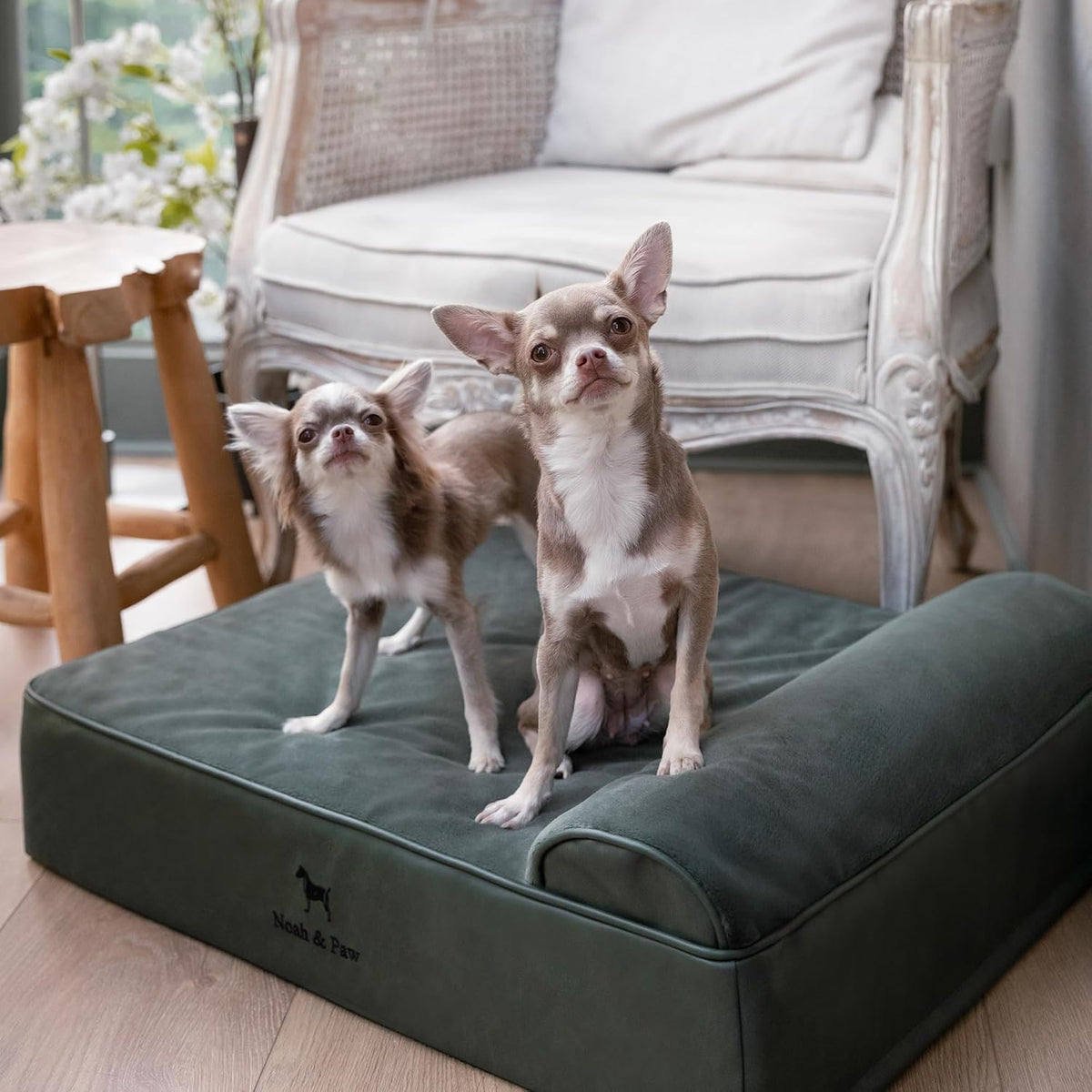 NOAH & PAW Medium Dog Bed Orthopedic Memory Foam Cooling Gel 28x23x7.5 in
