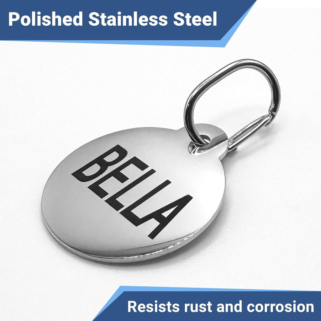 GoTags Dog Tag Clip, Stainless Steel Quick Clip for Dog and Cat Pet ID Tag