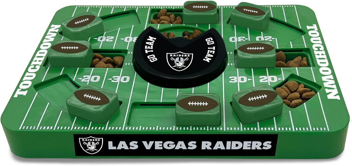 Pets First NFL Las Vegas Raiders Large Puzzle Toy for Dogs, Slow Feeder Board for Pets, New Bigger Size, Interactive Doggie Treat Toy