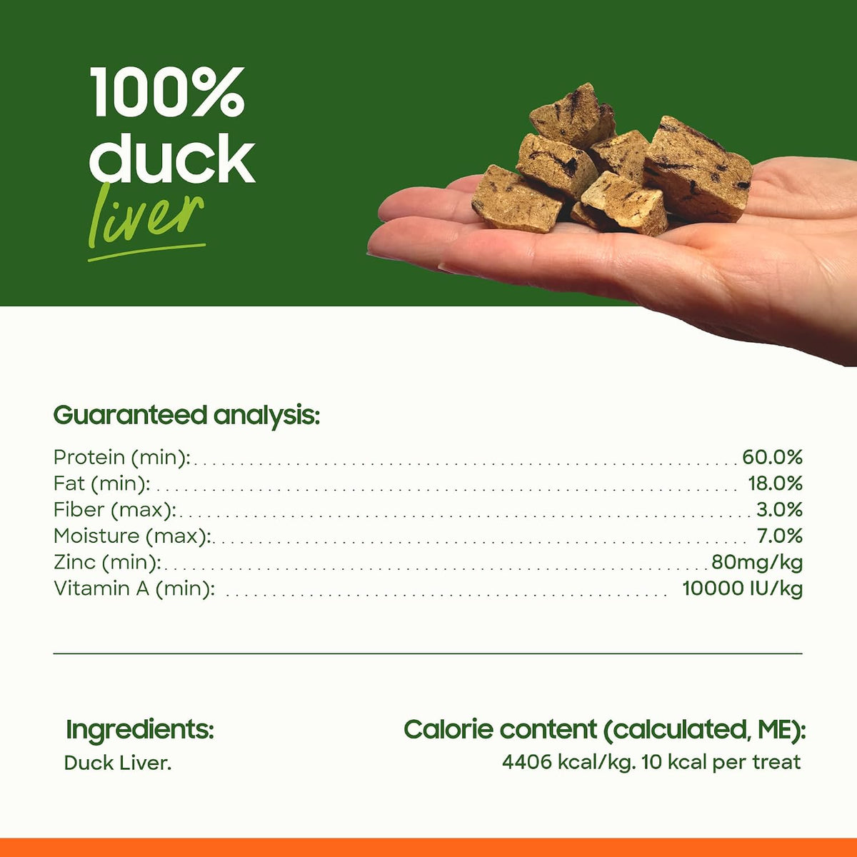 smallbatch Freeze Dried Duck Livers, High Protein Dog & Cat Treats, 3oz