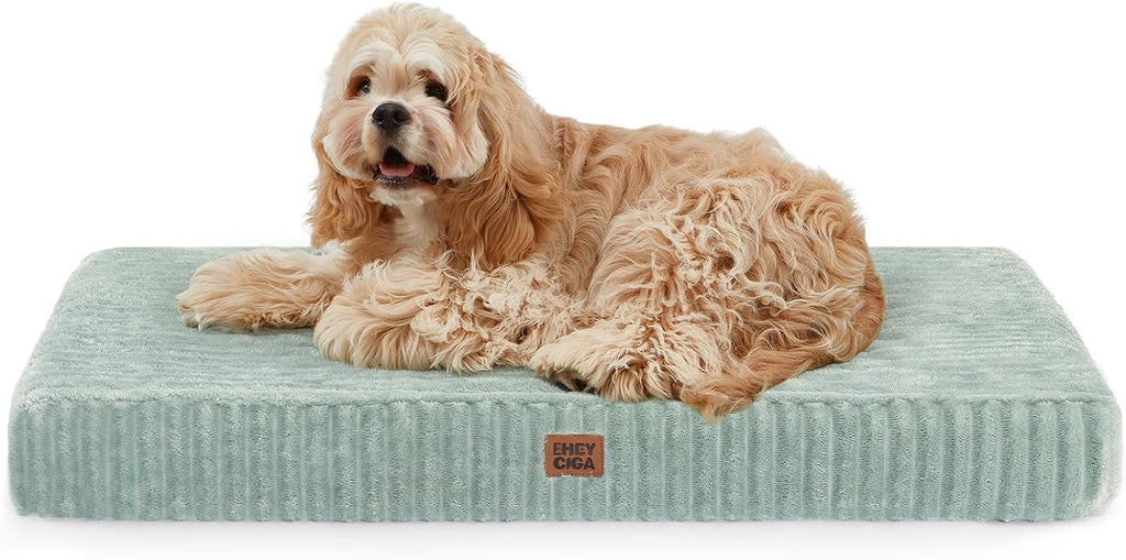 EHEYCIGA Orthopedic Large Dog Bed for Crate, 35"x23" Washable Pet Bed