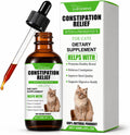 Cat Constipation Relief Liquid Supplement with 6 Probiotics, Digestive Support for Cats, Supports Healthy Bowel Function & Stool Quality, Natural Daily Gut Health Care for Indoor and Senior Cats, 60ml