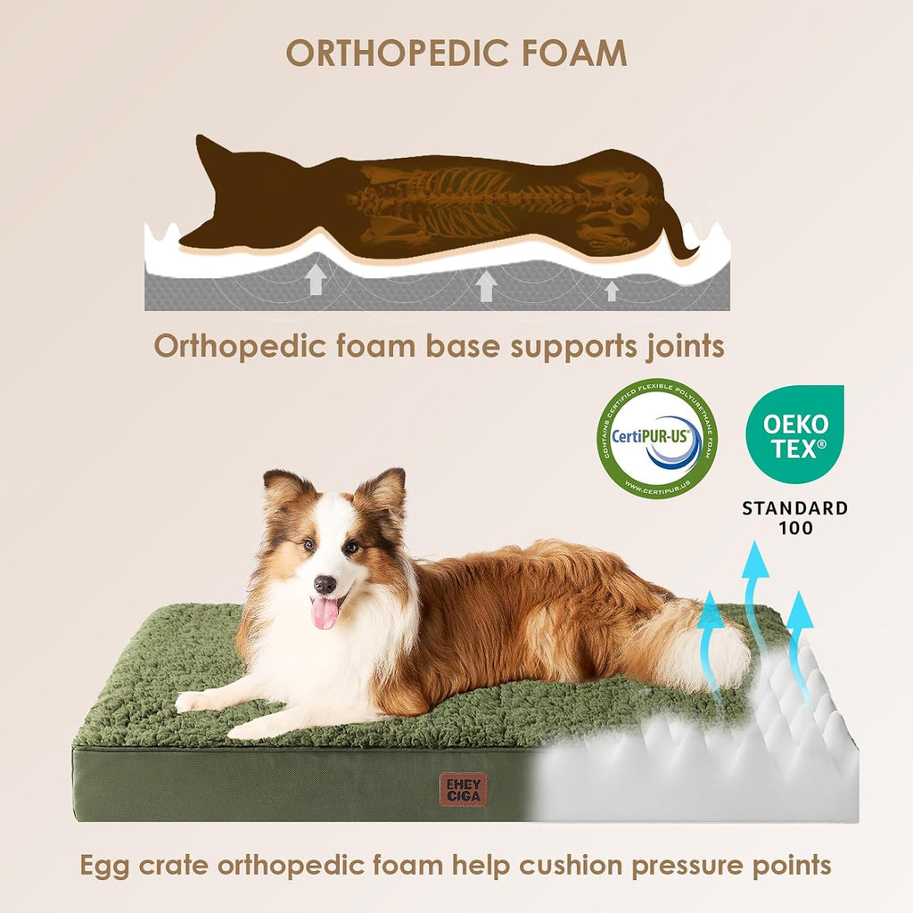 EHEYCIGA Orthopedic Dog Bed Medium with Removable Washable Cover, 30x20