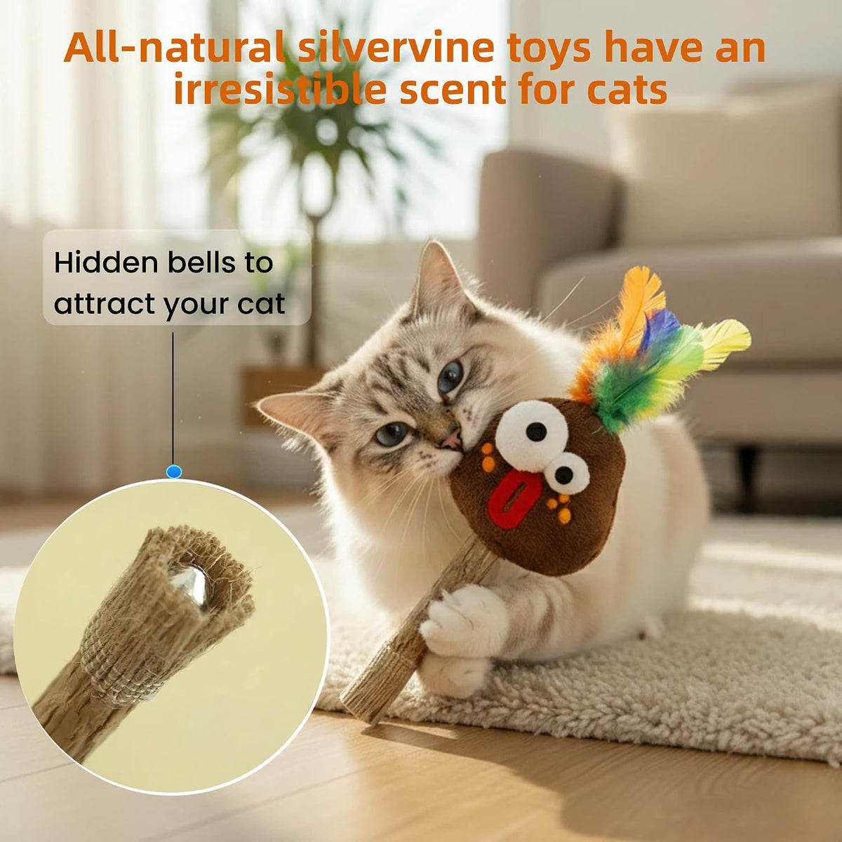 Catnip Toys for Cats, Silvervine Interactive Cat Toy Set