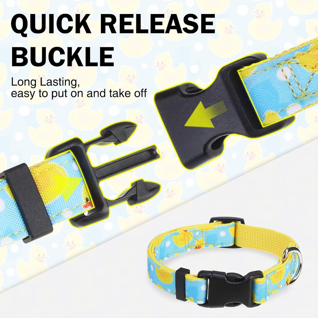 Dog Collar and Leash Set, Adjustable Pet Collars with 5FT Leash