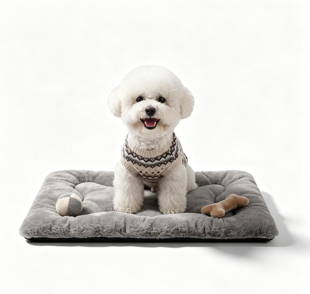 Dog Bed 24" for Metal Crate Pad, Washable Kennel Mat for Small Puppy & Cats