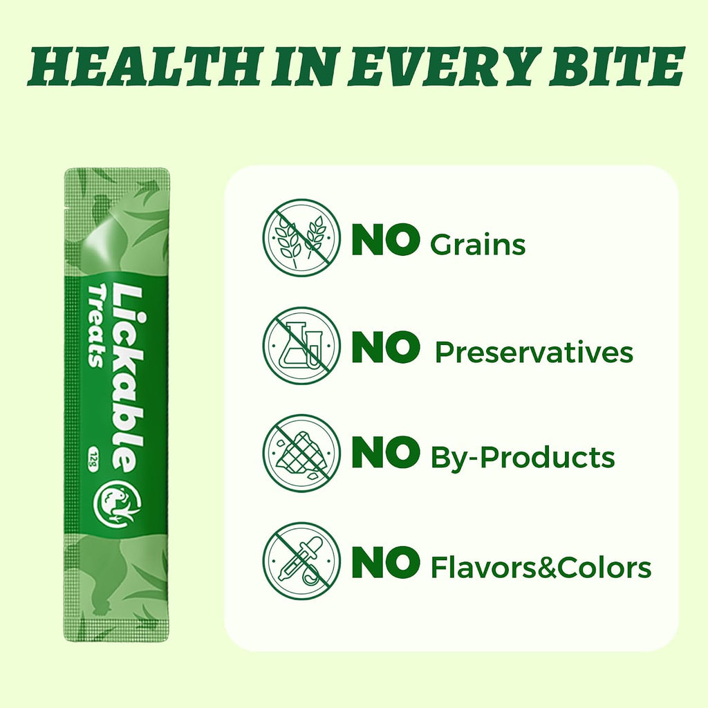 Wellix Lickable Cat Treats Grain-Free Chicken & Cat Grass Flavor (24 Count)