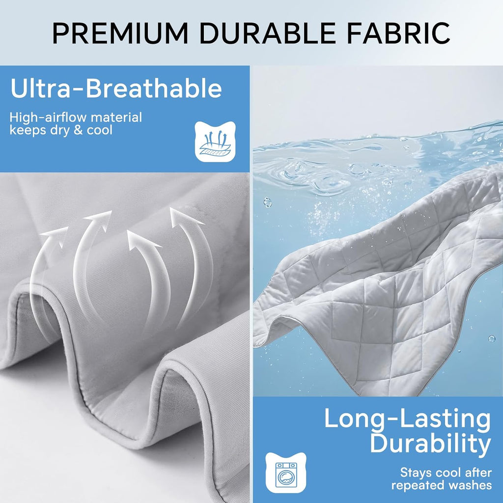 Luciphia Silky Cooling Dog Blanket Q-MAX>0.4 Throw Cat Mat Light Grey,40x60