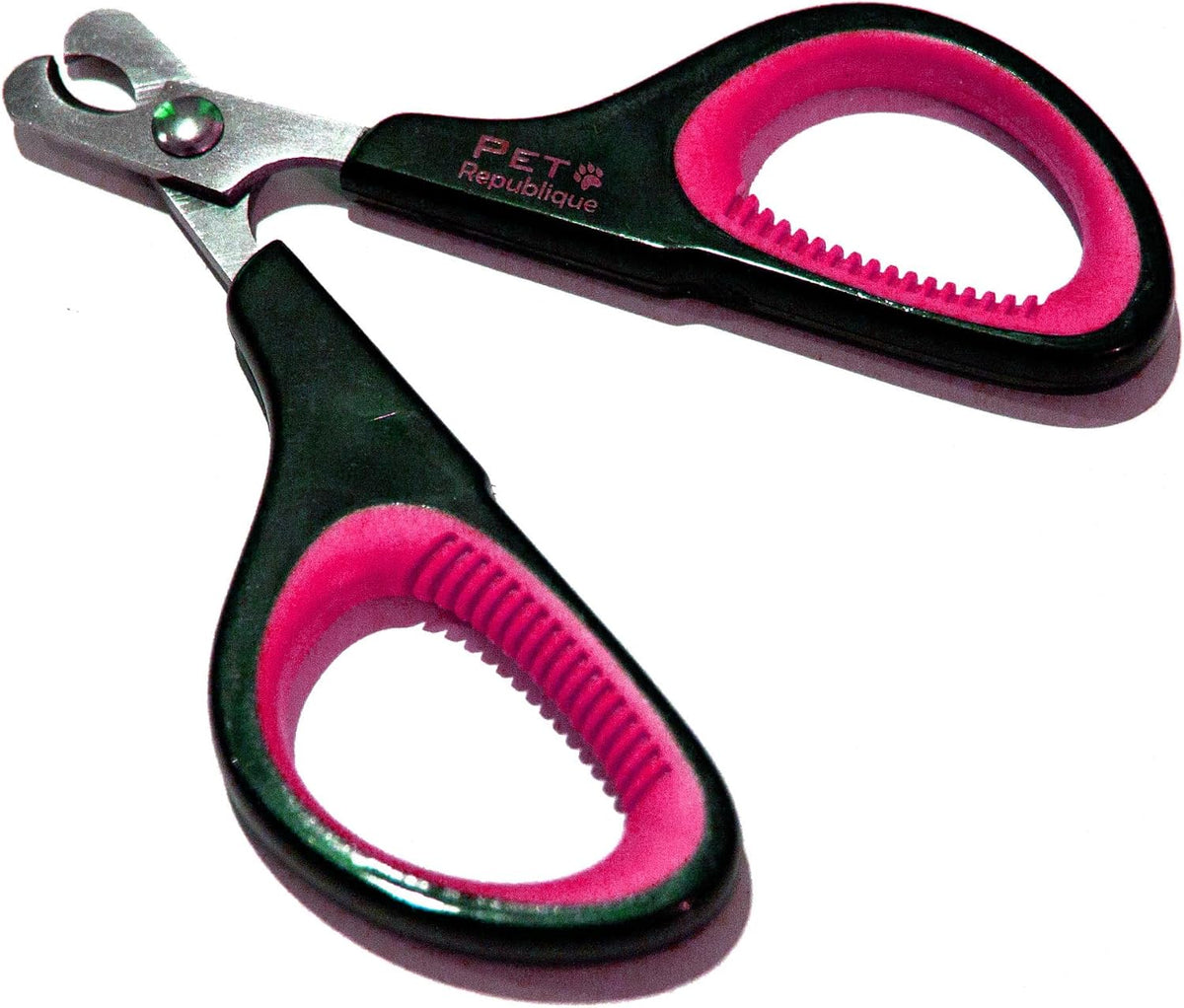 Cat Nail Clippers by Pet Republique – Professional Stainless-Steel Nail Clipper for Cats, Kittens, Hamster, Rabbits, Birds, & Small Breed Animals Claw Trimmer (Black+Pink)
