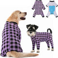 Dog Recovery Suit Full-Zipper After Post-Surgery Large Medium Dogs, Dog Bodysuit for Prevent Licking& Chewing Wounds Onesies Cone Alternative (Purple, 7X-Large)