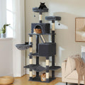 MUTTROS 70.8" Tall Cat Tree for Large Cats, Multi-Level Cat Tower with 8 Sisal Scratching Posts, 2 Top Perches, Big Condo, Large Hammock, and Cat Furniture for Indoor Cats, Dark Gray