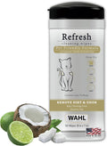 Wahl USA Cat Refresh Cleaning Wipes with Oatmeal Formula to Refresh and Clean Dirty Cats - 50 Count - 820017-500 (Pack of 6)