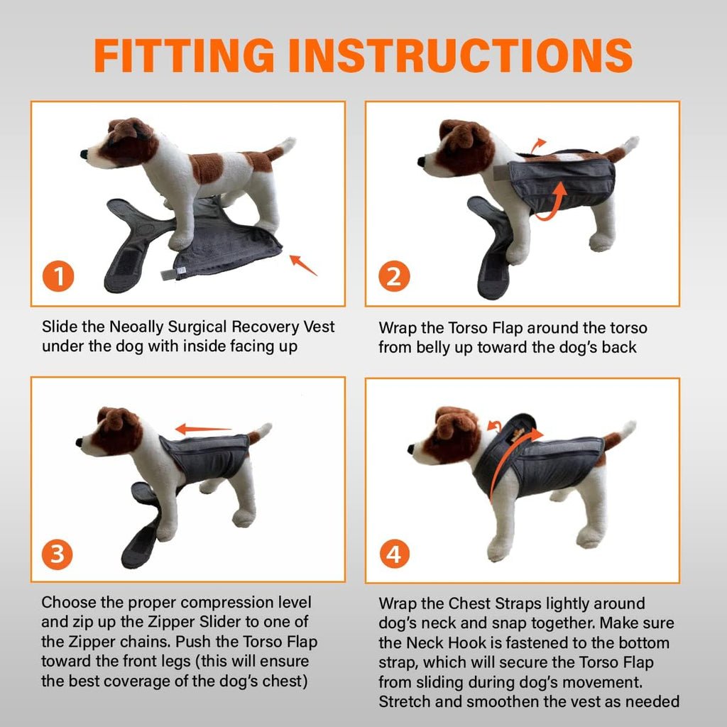 NeoAlly Upgraded Dog Surgical Recovery Suit Cone Alternative Onesie Post Surgery Wear Protects Abdominal Wounds and Skin Anti Licking, Aids Hot Spots, and Provides Anti Anxiety Relief