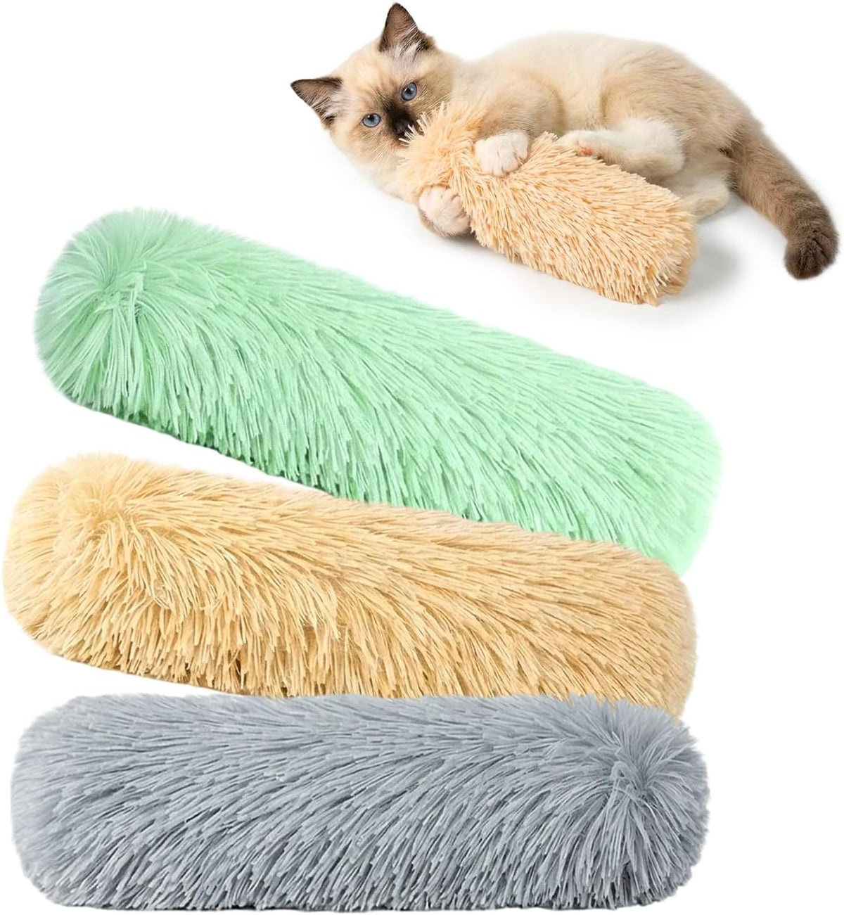 Cat Toys 3 Pack Catnip Pillows, Soft and Durable Crinkle Sound, Solid | With Catnip Inside, Interactive Cat Toy For Indoor Cats, Promotes Kitty Exercise