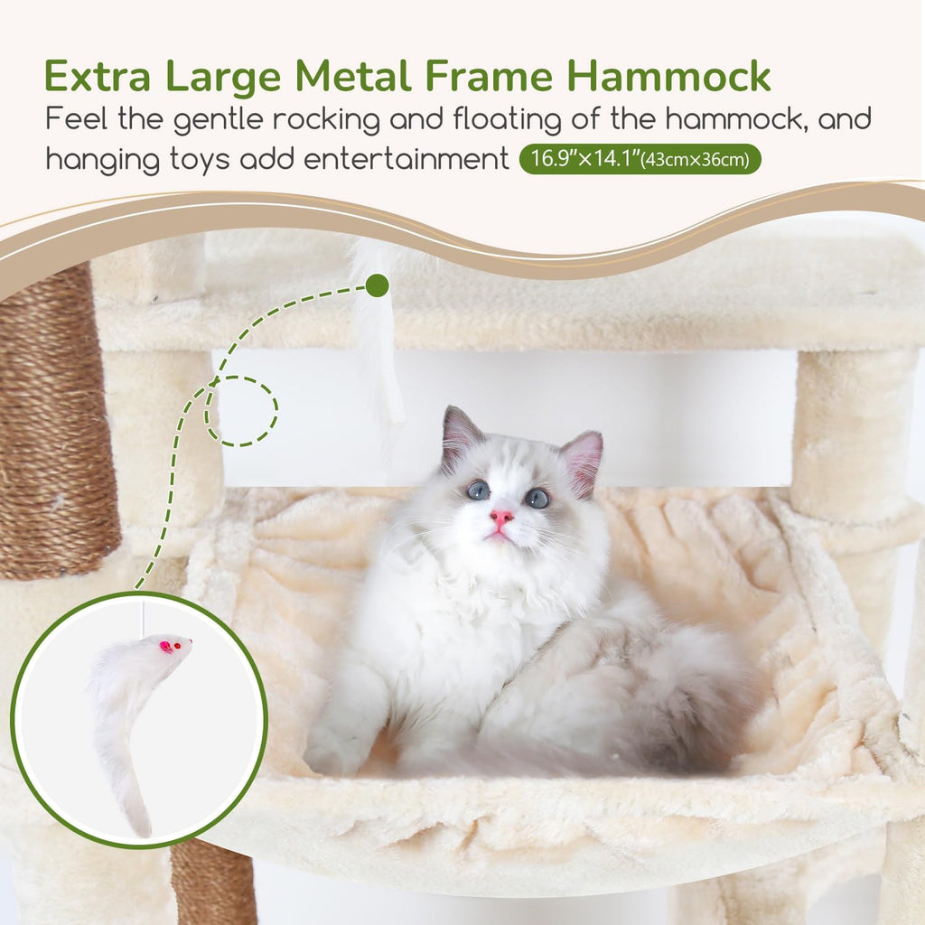 Globlazer F70 Pro Heavy Duty Cat Tree Tower for Indoor Cats Large Adult