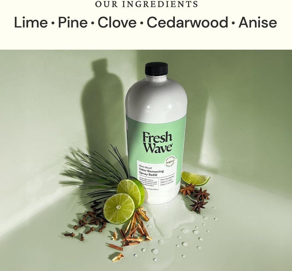 Fresh Wave Original Scent Odor Eliminator Spray & Air Freshener Refill, 32 fl. oz. (Pack of 2)