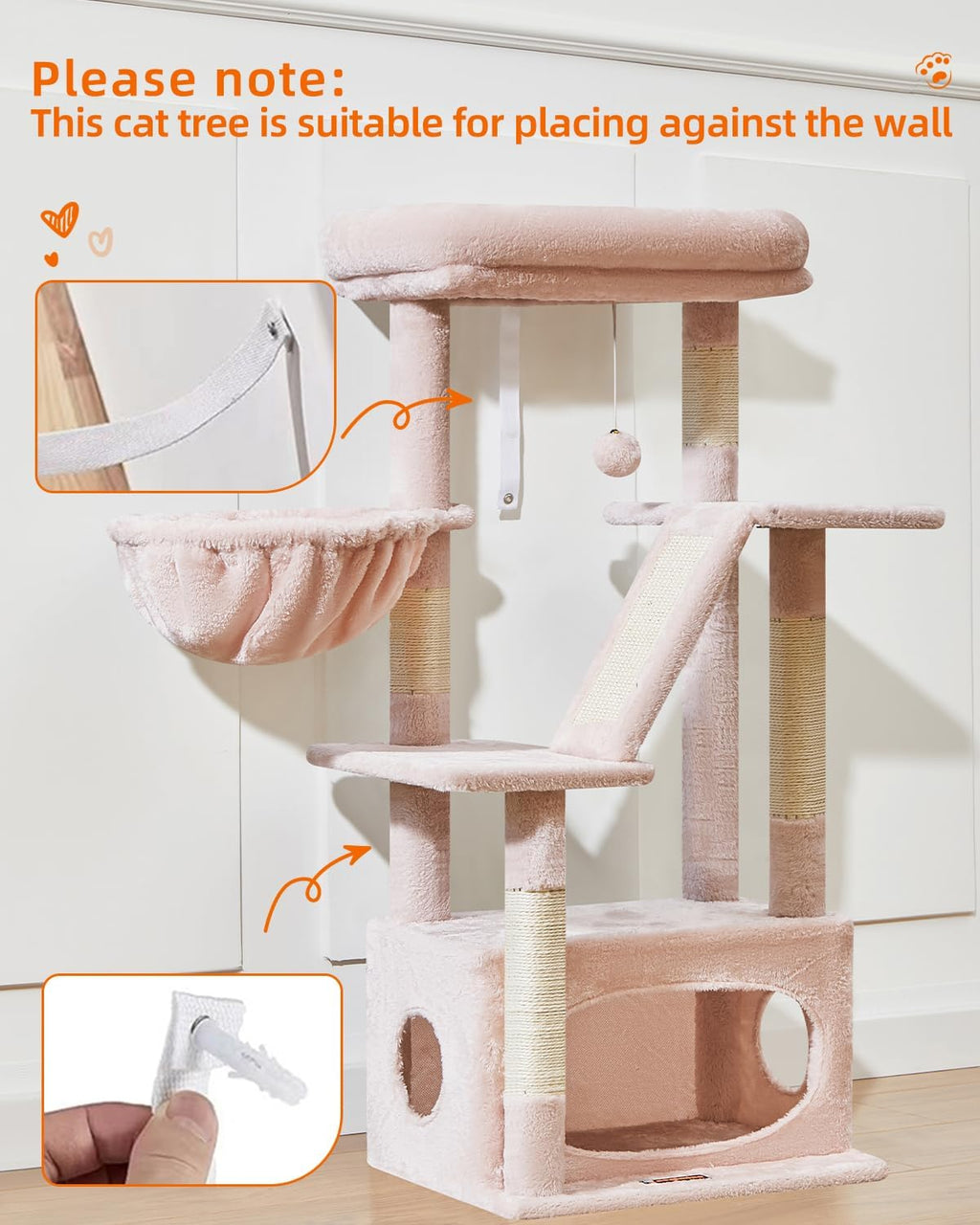 Taoqimiao Cat Tree, 38.5In Cat Tower for Indoor Cats, Suitable for Kittens