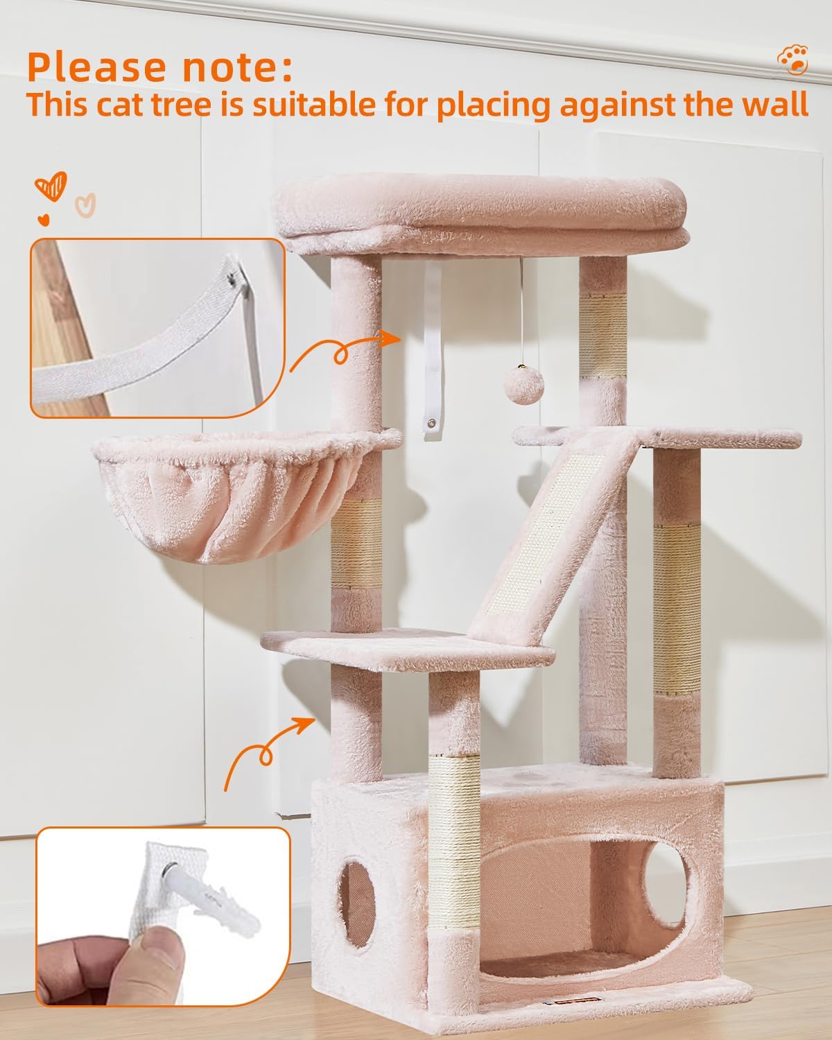 Taoqimiao Cat Tree, 38.5In Cat Tower for Indoor Cats, Suitable for Kittens