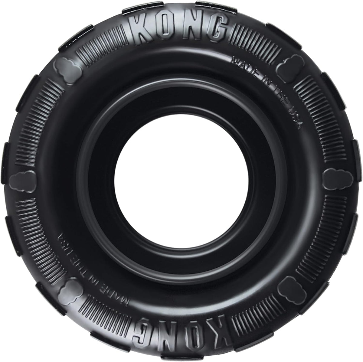 KONG Extreme Tires Most Durable Natural Rubber Chew & Fetch Toy - Treat Dispenser Dog Tire Toy - Pet Supplies for Outdoor & Indoor Play - for Medium/Large Dogs (Pack of 2)