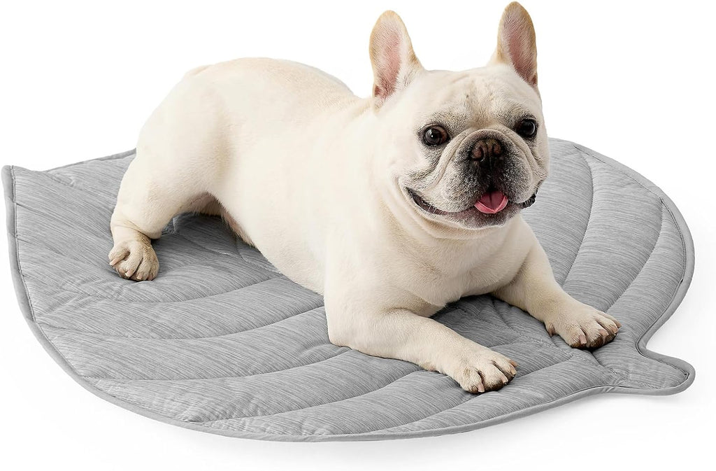 COZY KISS Dog Cooling Mat for Dogs or Cats, Leaf Shaped Pet Pad, 33x28 inch