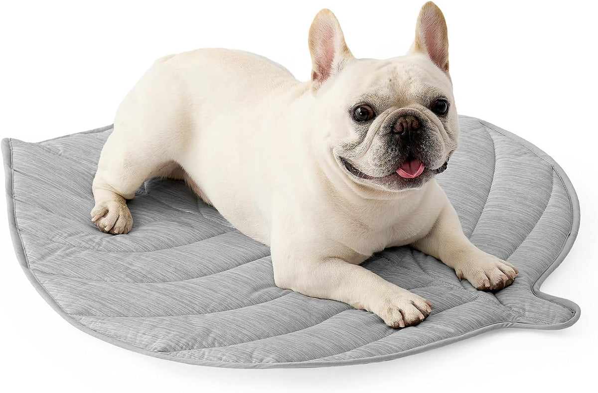 COZY KISS Dog Cooling Mat for Dogs or Cats, Leaf Shaped Pet Pad, 33x28 inch