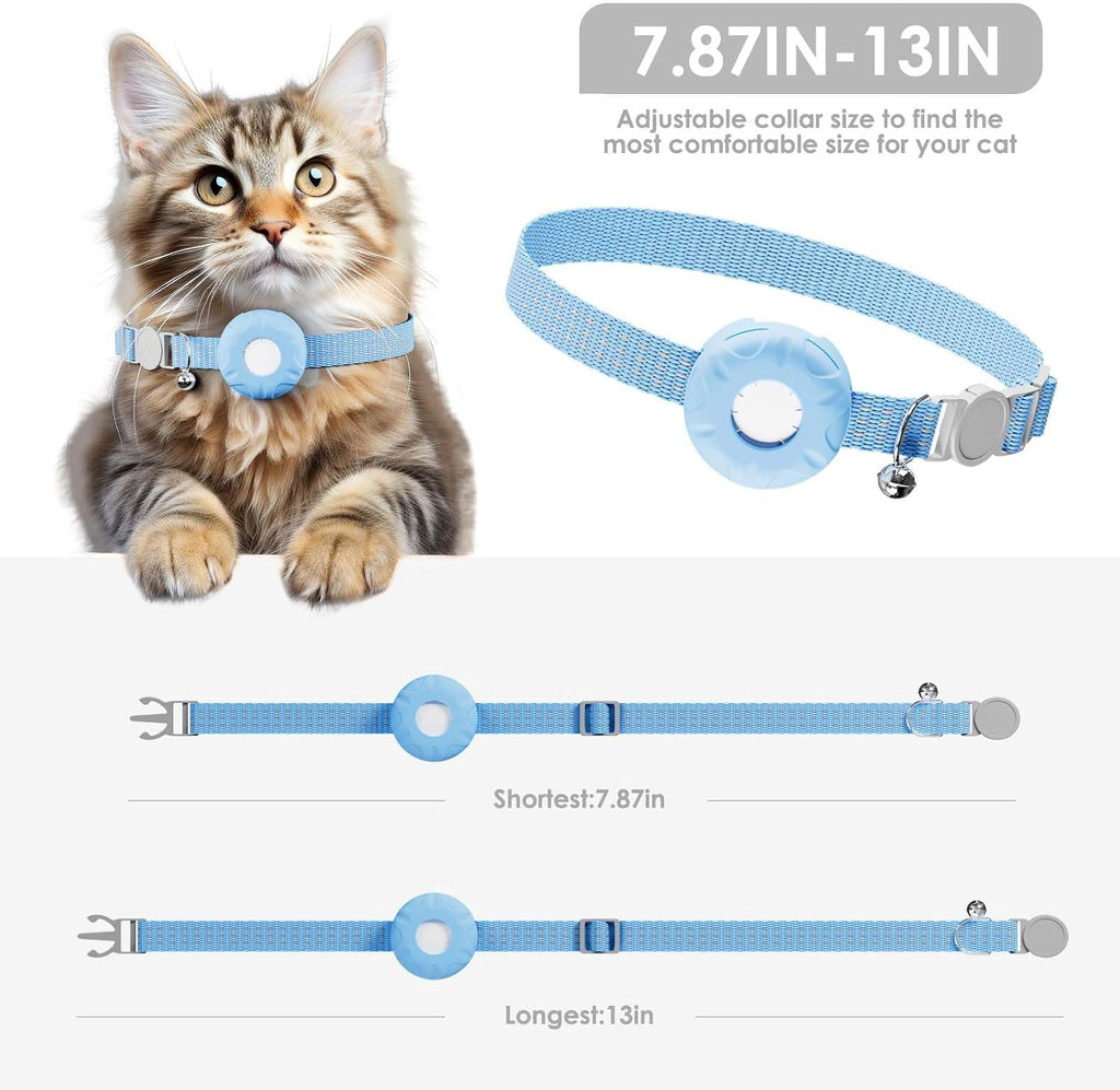 GPS Tracker for Cats (iOS Only), MINI GPS Cat Tracker, Pet Tracker, No Monthly Fee, Compatible with Apple Find My, Anti-Lost, Finder Tag for Vehicles, Pets, Kids, Items (Blue)