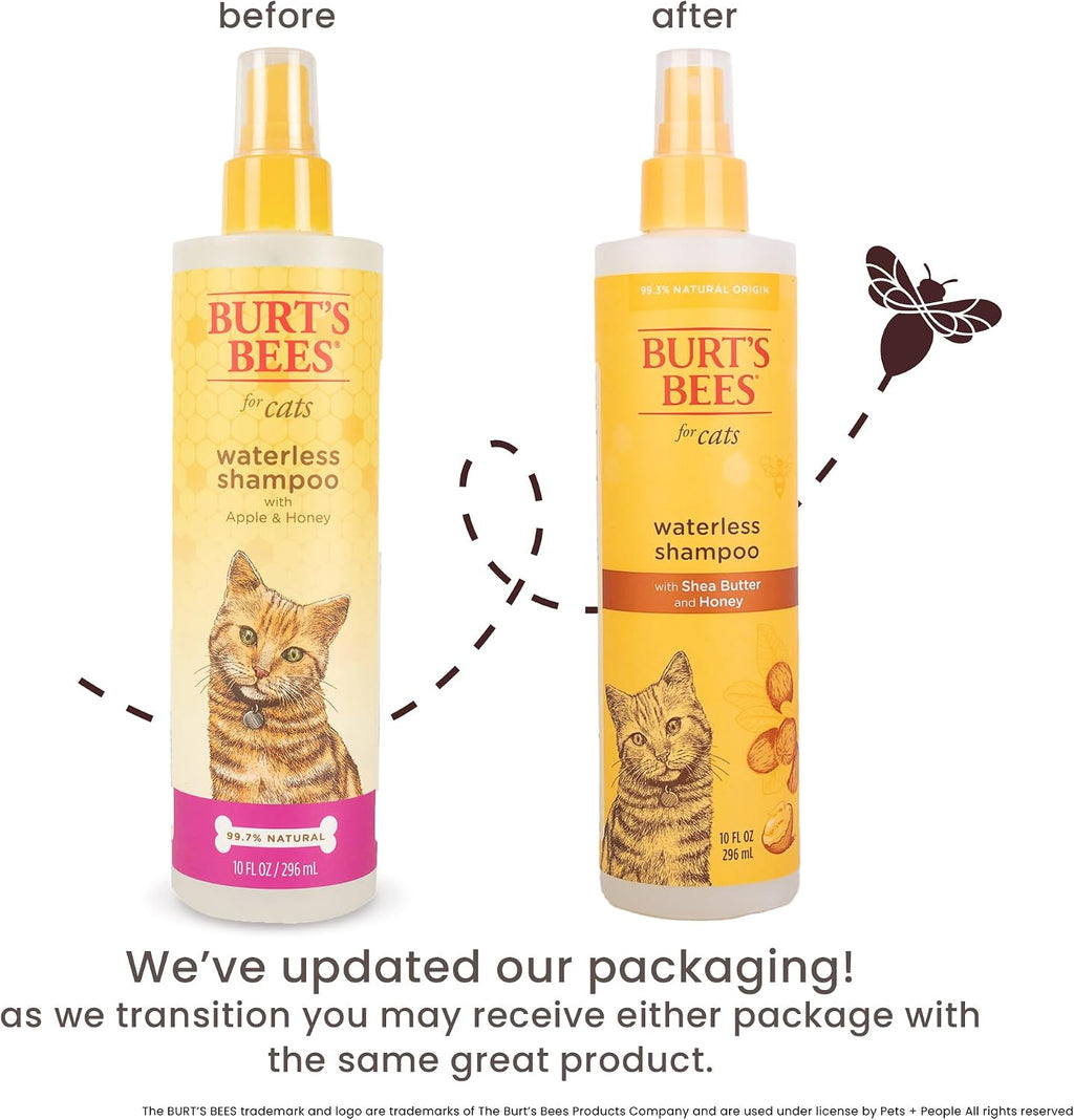Burts Bees for Pets Waterless Cat Shampoo Spray, 10 Fl Oz, 6-Pack