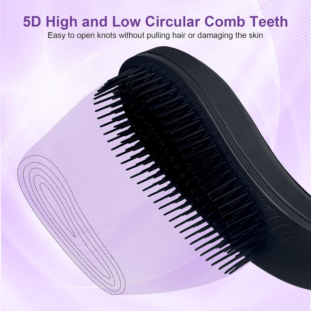 Small Dog Brush, Skin-friendly Soft Bristles (Black) | Puppy Hair Brush, Massage and Bath Supplies, Pet Grooming Tool for Teddy, Yorkies, Maltese, Shih Tzu, Chihuahua