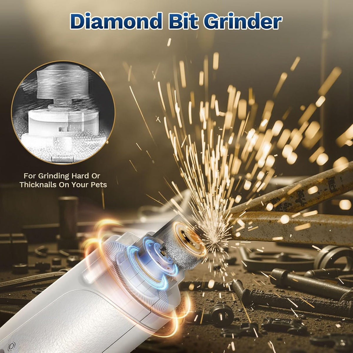 2-in-1 Dog & Cat Nail Clippers and Grinder with Catcher & 2 LED Lights