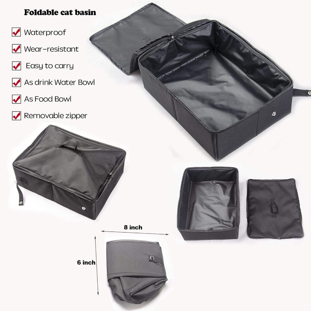 Mispace Portable Double Pet Carriers for Cats Collapsible Cat Condo for Car Travel Pet Kennel Show Cages with Portable Carry Bag Hammocks Mats and Litter Box