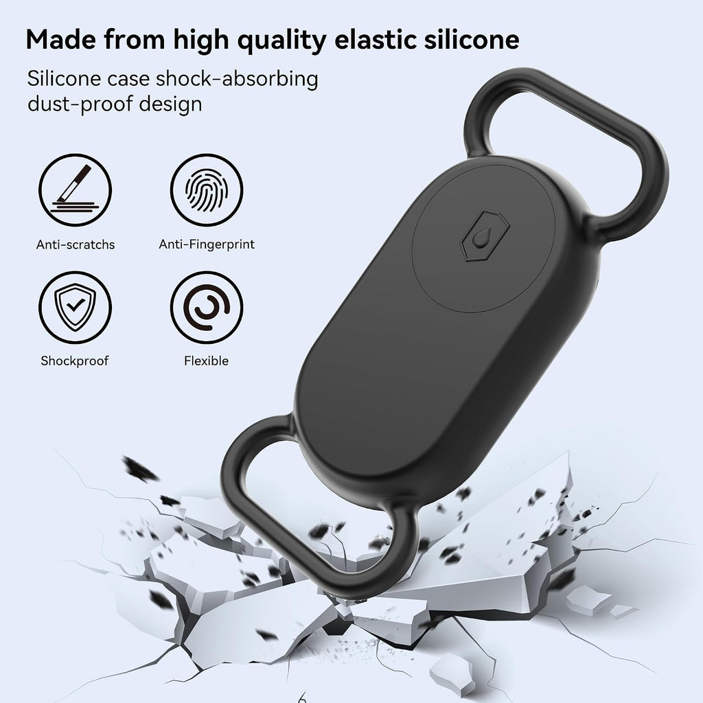 Dog Collar Holder for Galaxy Smart tag 2,Waterproof Silicone Case,2 Pack