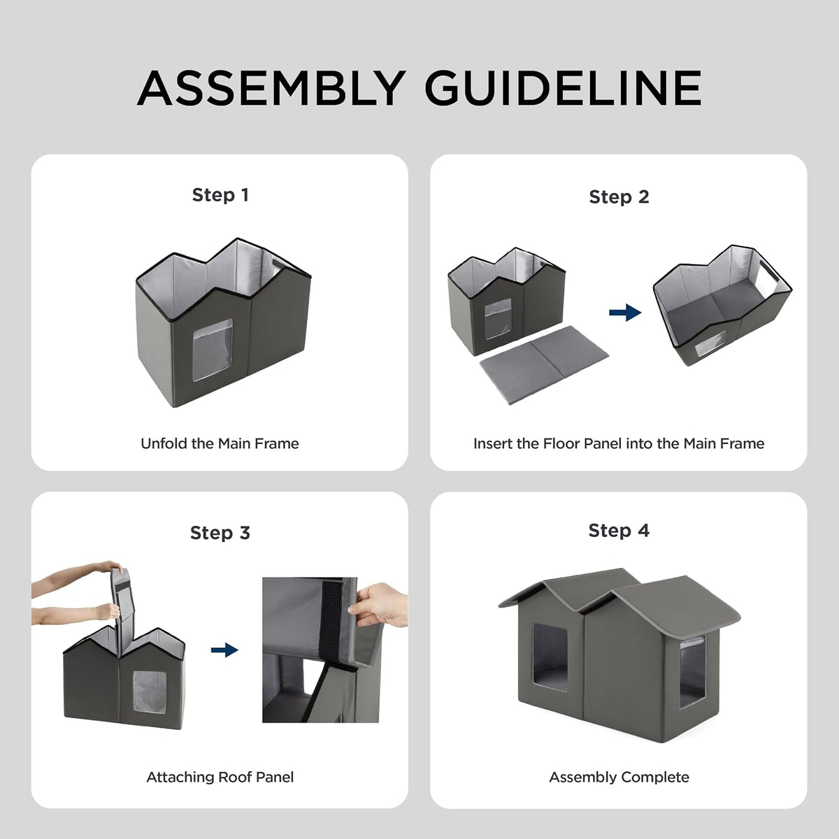 Bedsure ReflexHeat™ Ex-Wide Weatherproof Outdoor Cat House with Raised Base
