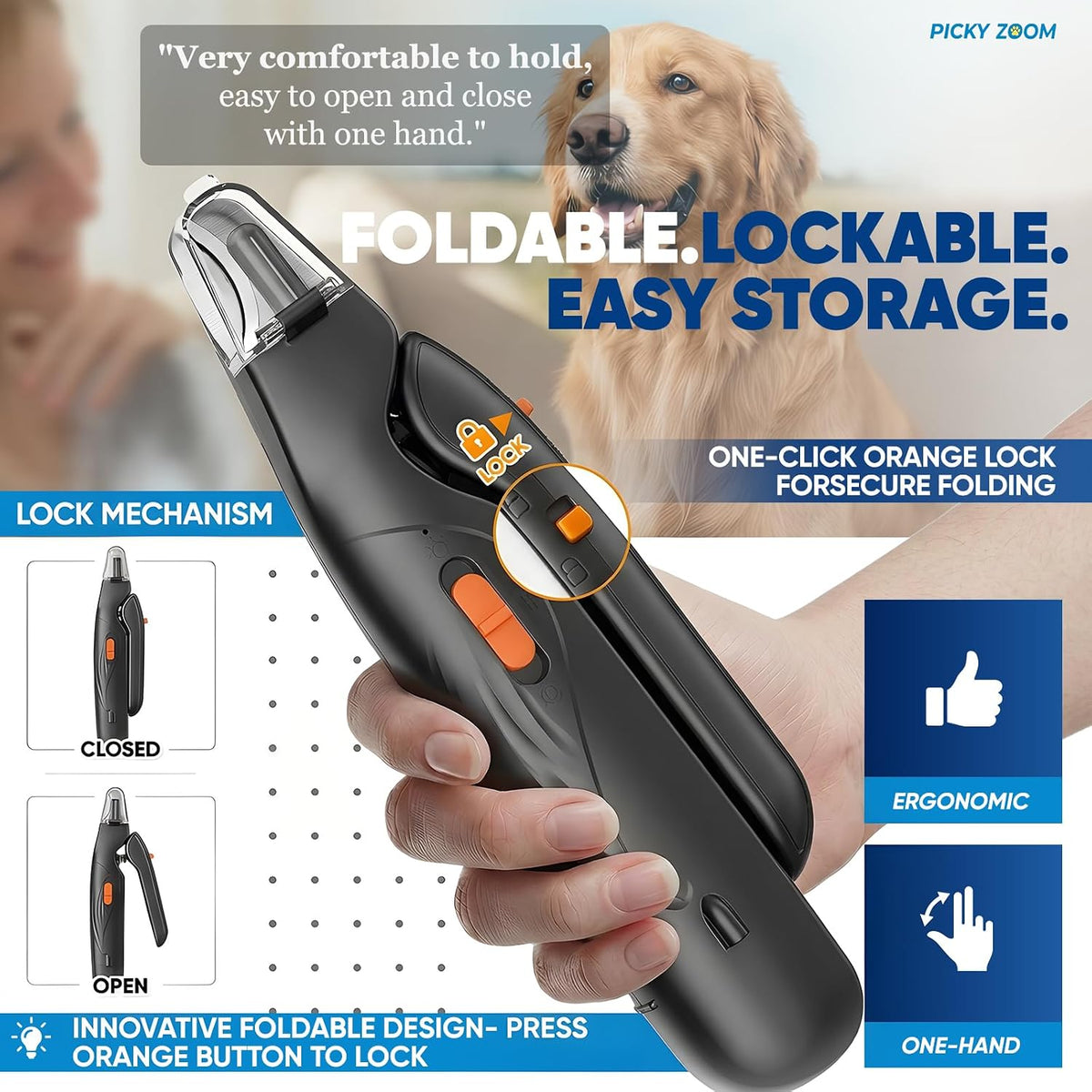 2-in-1 Dog & Cat Nail Clippers and Grinder with LED Light
